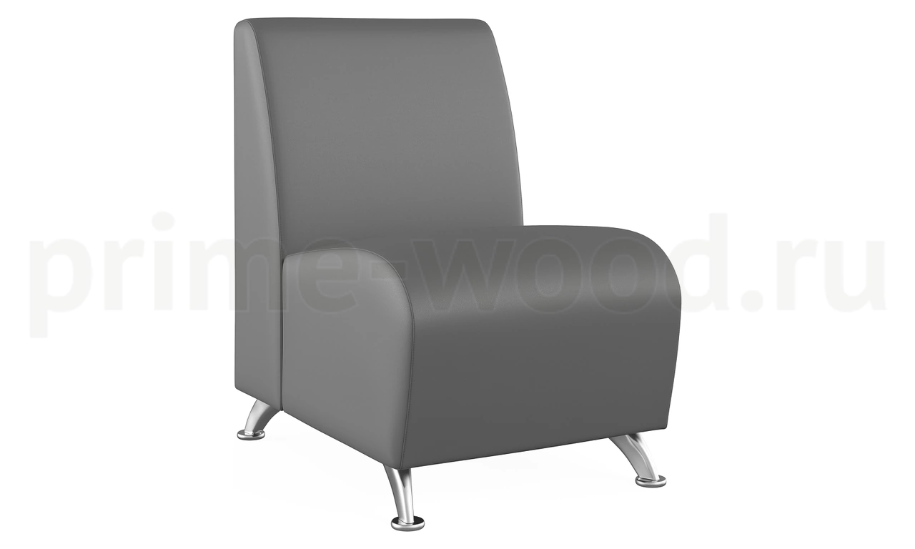 Прямой одноместный модуль ИНТЕР хром 52x70x78 - фото 1