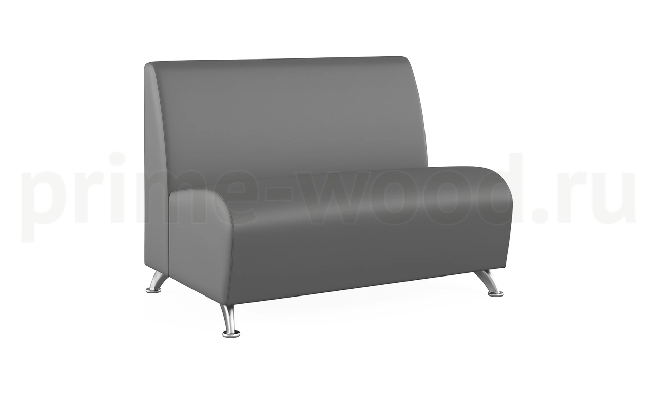 Прямой двухместный модуль ИНТЕР хром 103x70x78 - фото 1