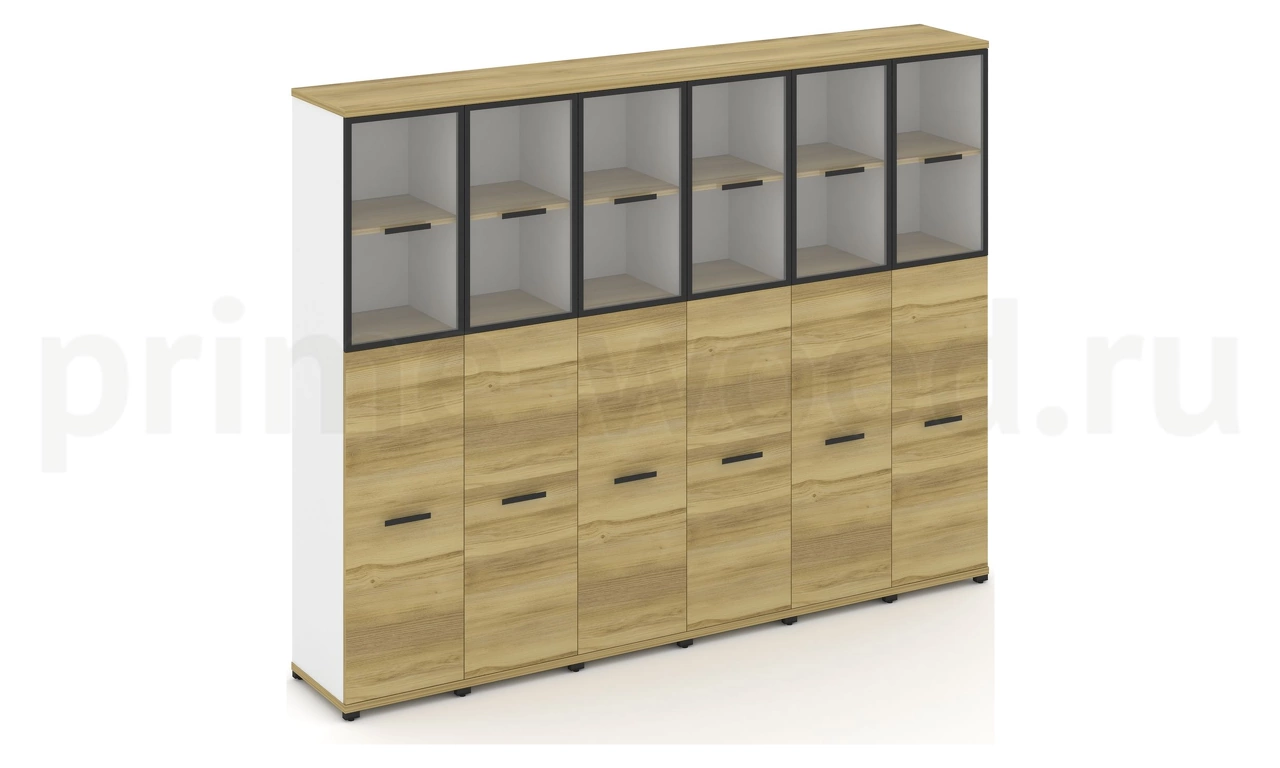 Шкаф шесть узких секций, 5 ниш CN.STU-565 RP B/W - фото 1