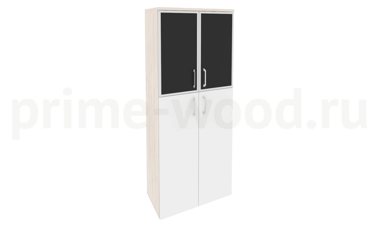 Шкаф высокий широкий (стекло черное) арт. O.ST-1.7R black - фото 6