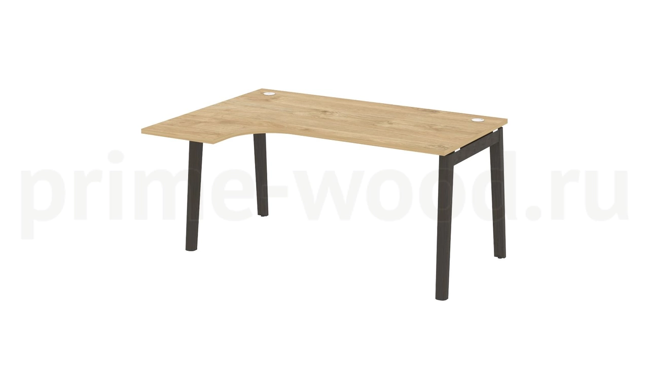Стол эргономичный левый, опоры - массив дерева ONIX WOOD 158x118x75 - фото 8