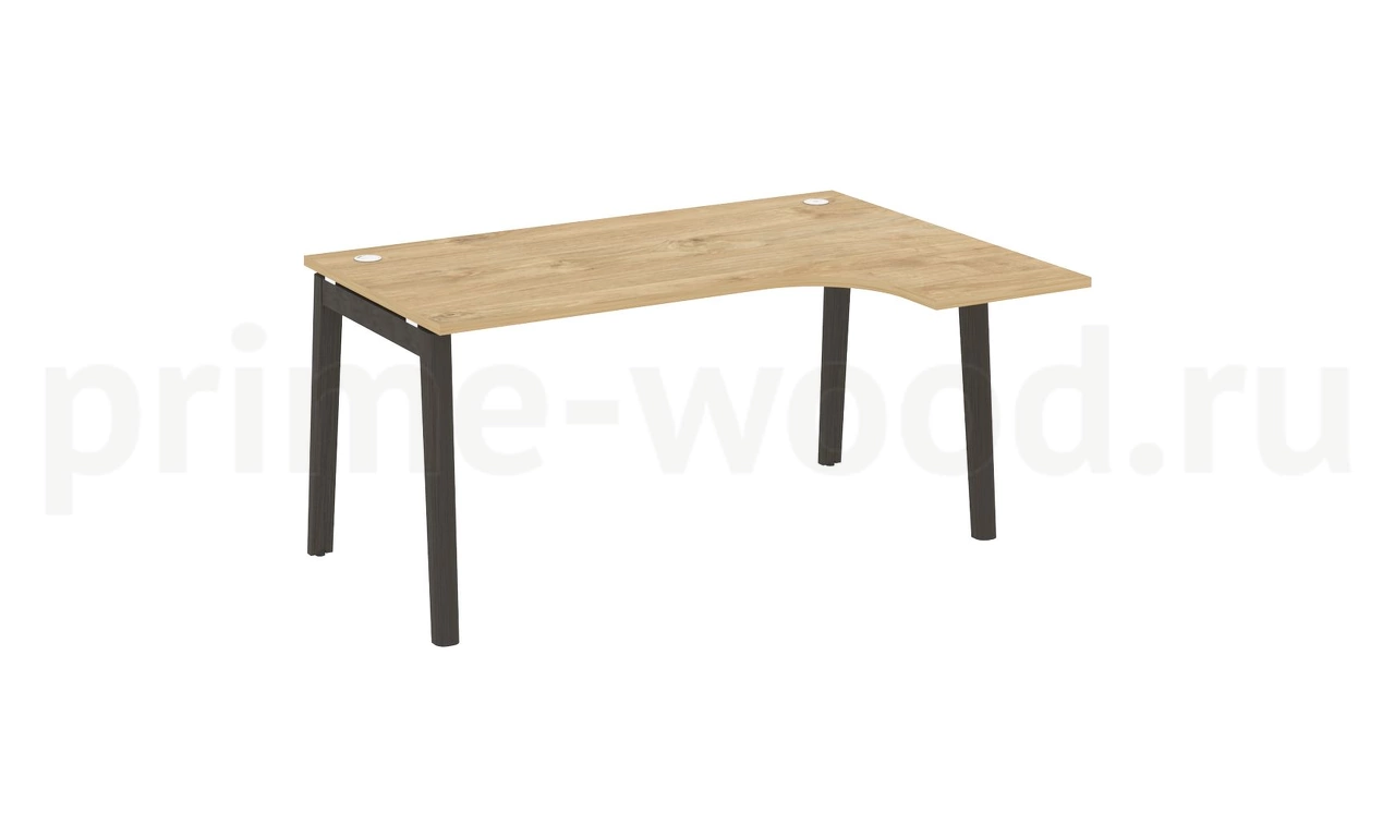 Стол эргономичный правый, опоры - массив дерева ONIX WOOD 158x118x75 - фото 8