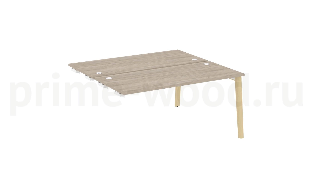 Стол-приставка двойной к опорным элементам, опоры - массив дерева ONIX WOOD 158x148x75 - фото 1