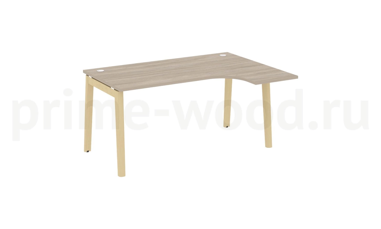 Стол эргономичный правый, опоры - массив дерева ONIX WOOD 158x118x75 - фото 1