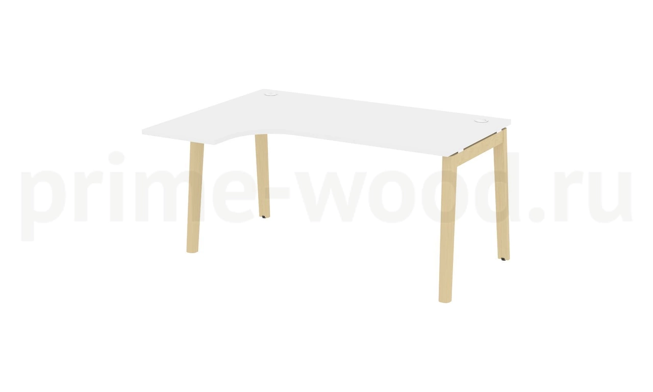 Стол эргономичный левый, опоры - массив дерева ONIX WOOD 158x118x75 - фото 7