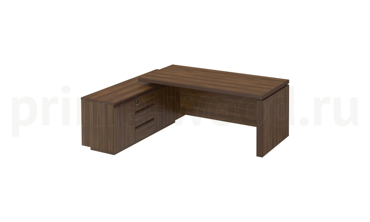 Стол руководителя на опорной тумбе левый MARK 205x180x76 - фото 1